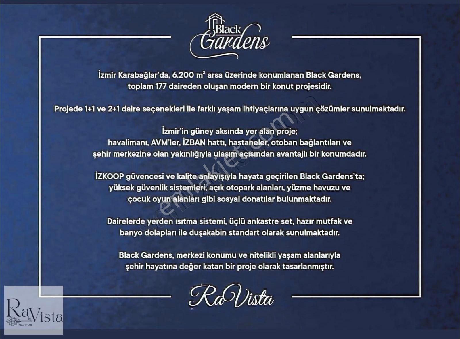 İzmir Black Gardens Karabağlar Satılık 1+1 - Görsel 2