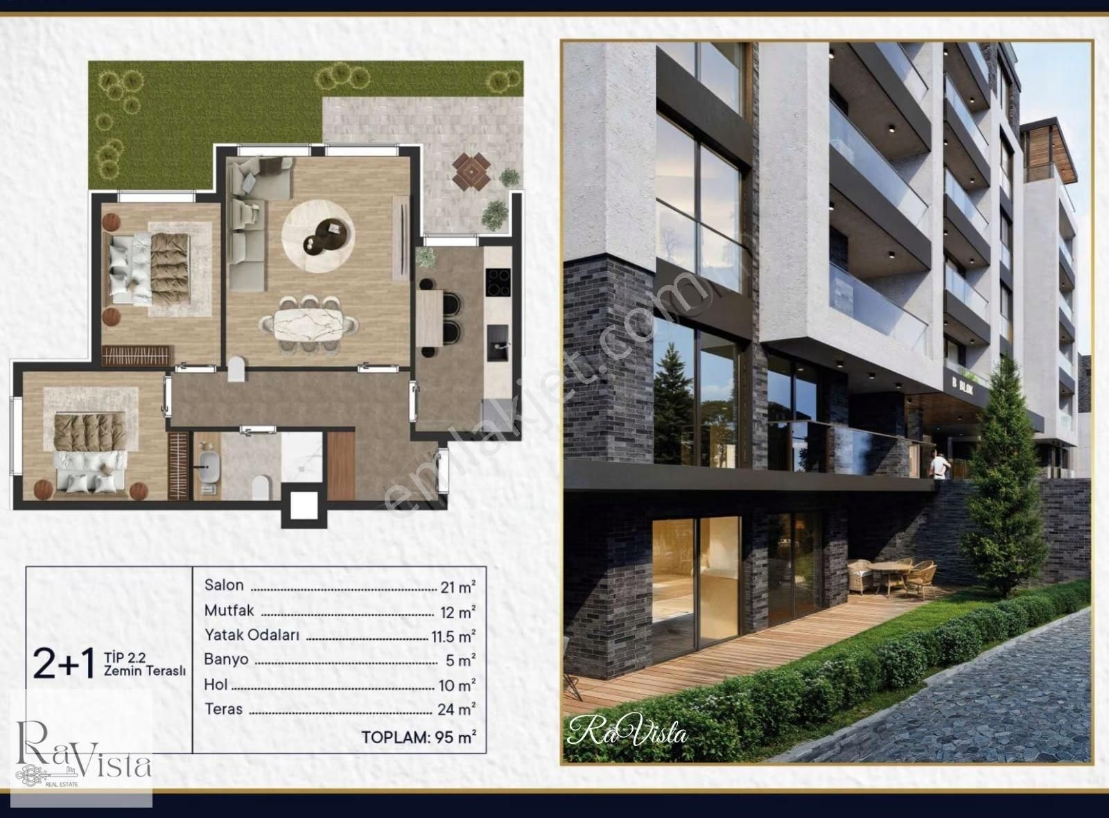 İzmir Black Gardens Karabağlar Satılık 2+1 - Görsel 8