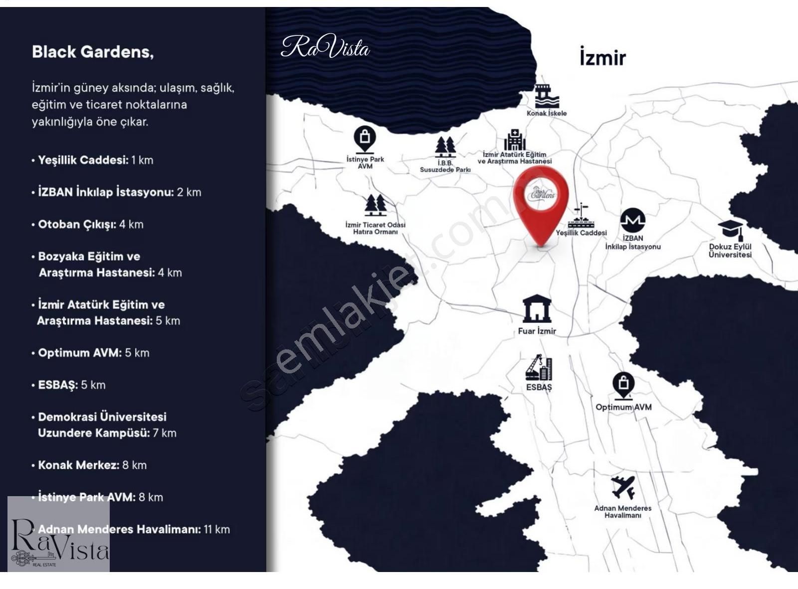 İzmir Black Gardens Karabağlar Satılık 2+1 - Görsel 3