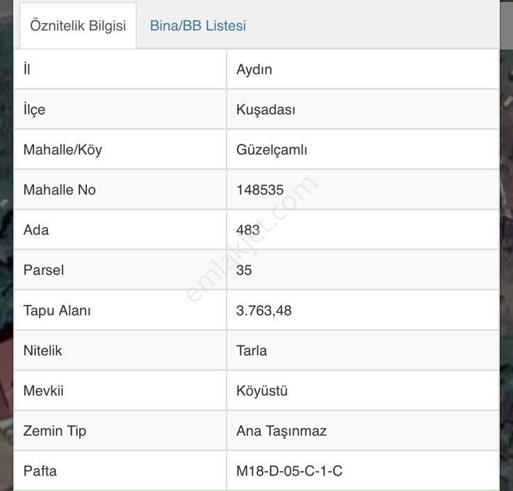 Kuşadası Güzelçamlı Mahallesinde Satılık Tarla - Görsel 3
