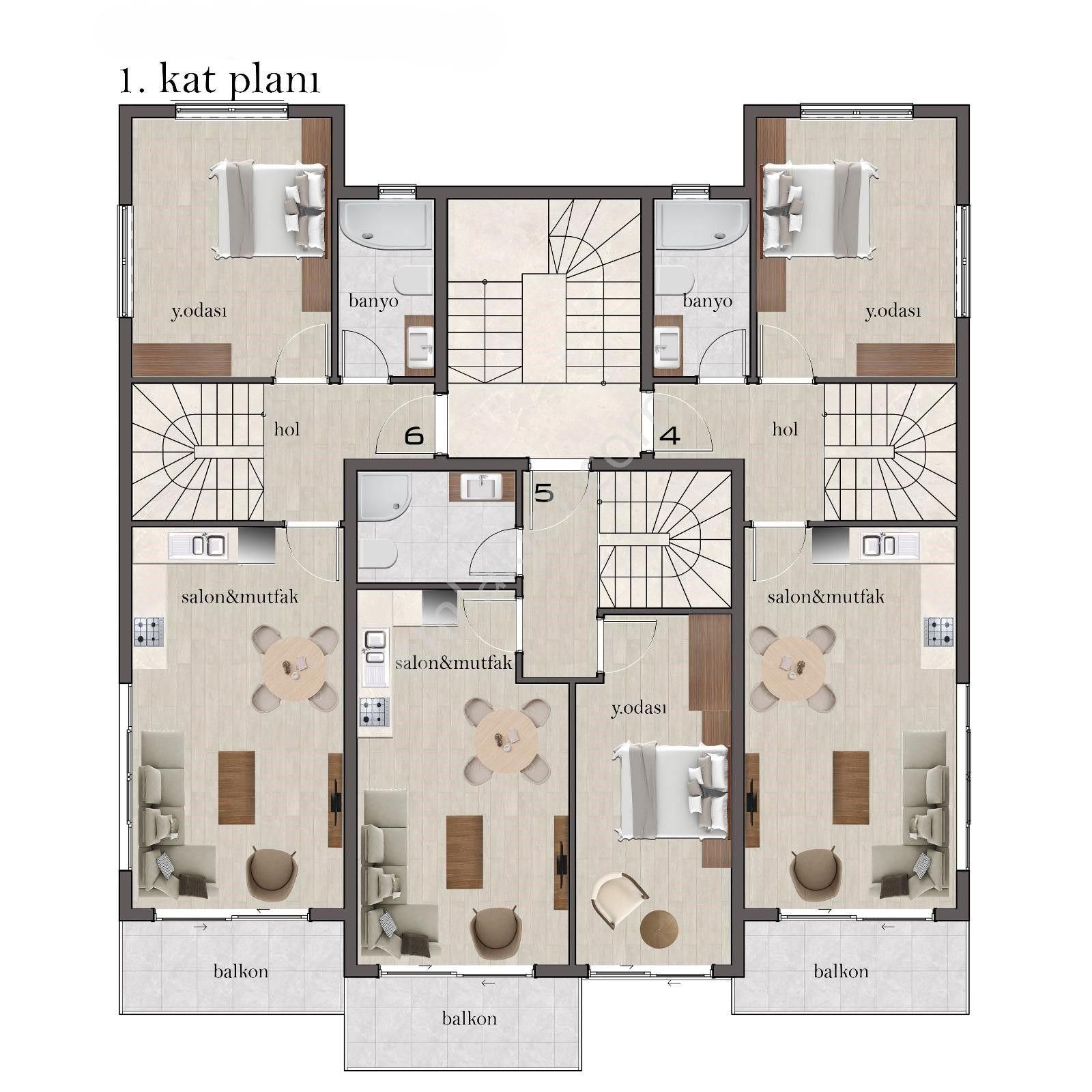 Goldhouse Dan Projeden Satılık Yeni Mahallede 4+1 Müstakil Girişli Dubleks Daire - Görsel 8