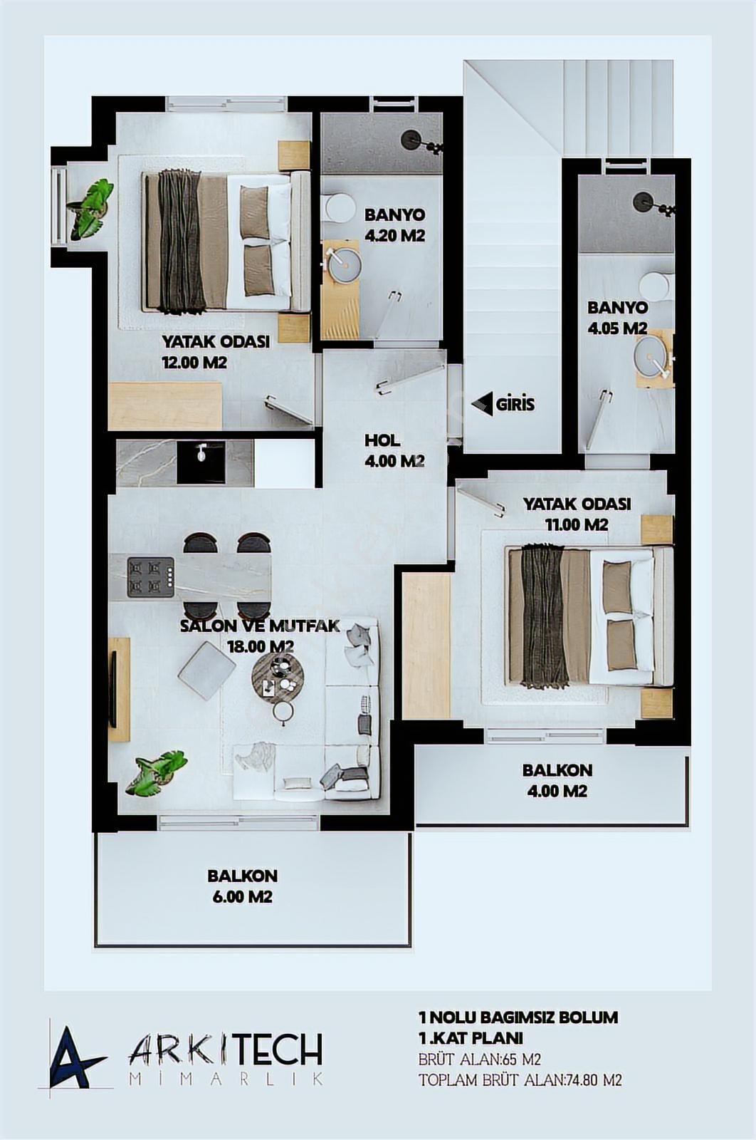Bodrum Göltürkbükü Satılık 2+1 Daire - Görsel 3