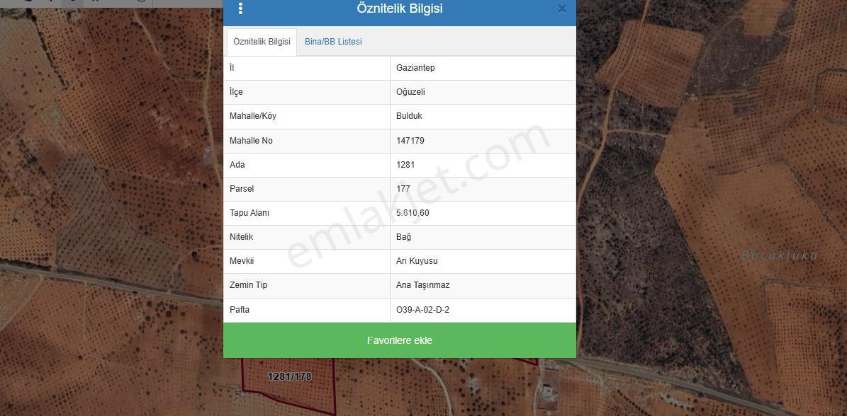 Cma Gayrimenkulden Oğuzeli Subaşında Satılık Tarla