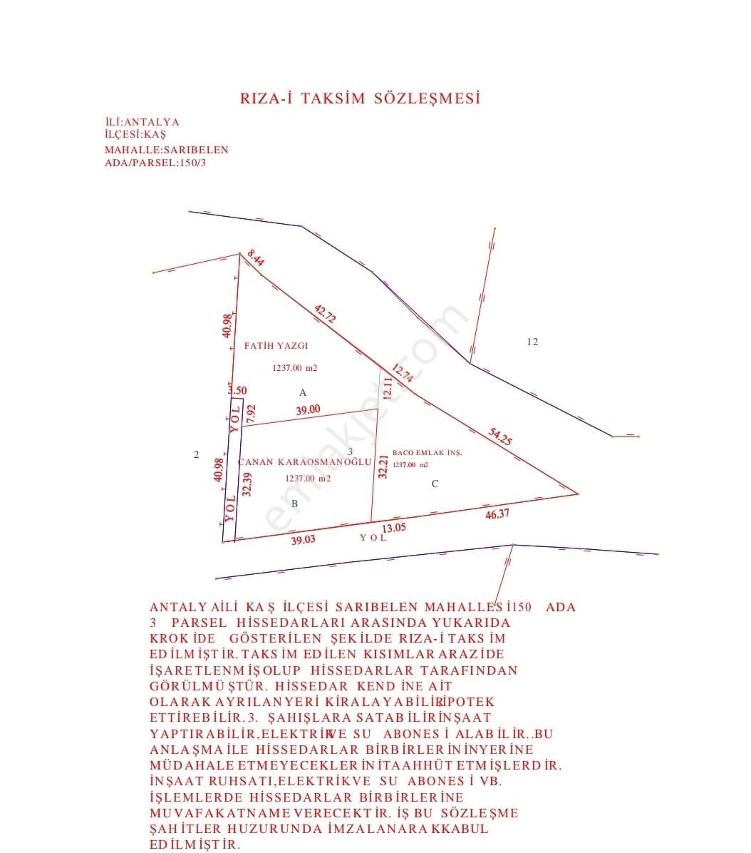 Antalya Kaş Sarıbelende Sahibinden Satılık Arsa - Görsel 3