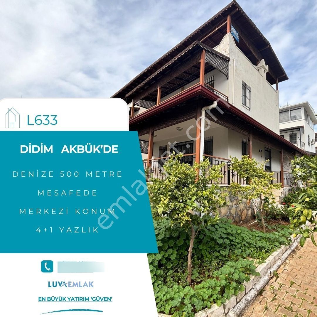Didim Akbük'te Denize 500 Metre Mesafede 4+1 Yazlık