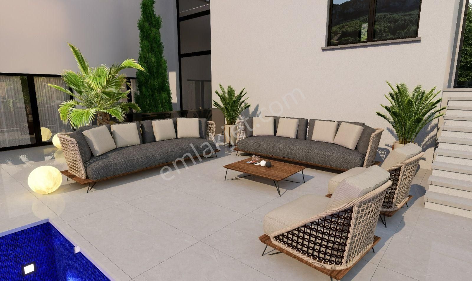 Girne Lapta'da Dağ Ve Deniz Manzaralı Ultra Lüks Satılık Trıplex Müstakil 4+1 Villa !! - Görsel 6