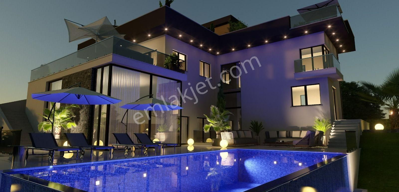 Girne Lapta'da Dağ Ve Deniz Manzaralı Ultra Lüks Satılık Trıplex Müstakil 4+1 Villa !! - Görsel 10