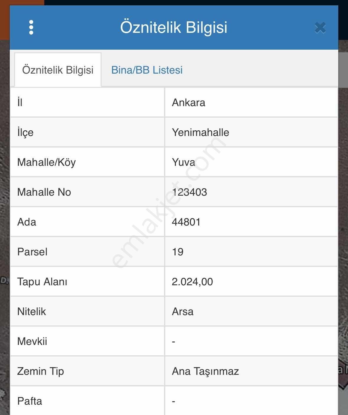 Ankara Yenimahalle Yuva Mevkii 148 M2 Hisseli Arsa - Görsel 3