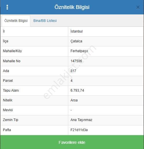Çatalca Ferhatpaşa'da 260m2 İmarlı Arsa - Görsel 8