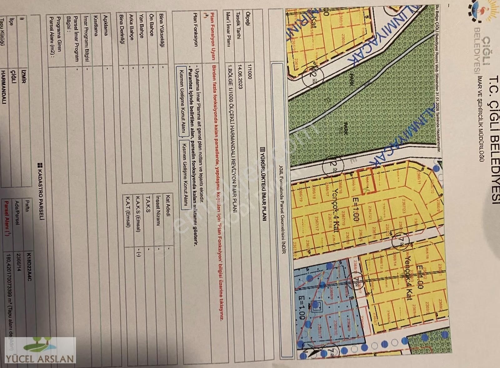 Çiğli Harmandalında Satılık 181m2 . İmarlı Yatırıma Uygun Arsa - Görsel 4