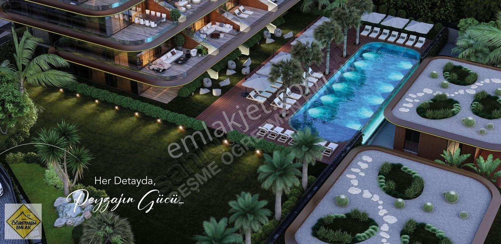 Çeşme Ayasaranda Ön Cephe Bahçe Katı Deniz Manzaralı Daire - Görsel 23