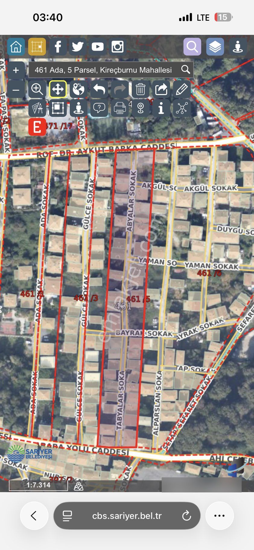 Kireçburnunda 1/1000 Uygulama İmarlı Boş Arsa