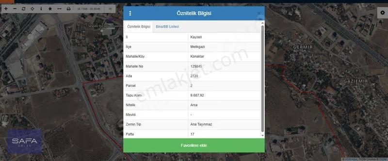 Konaklar Mahallesinde 1 Daire Getirili Satılık 269 M2 Arsa