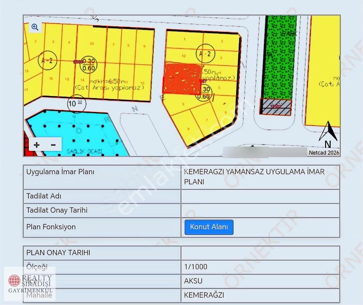 Sıradışın'dan Kemeragzında 721 M2 Geniş Parsel