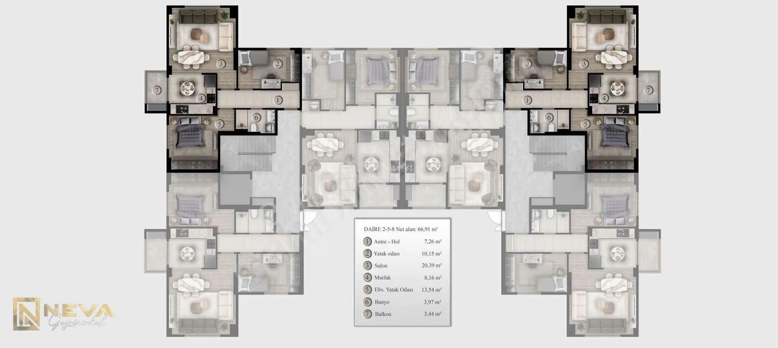 Adapazarı Karapınar Mah. Projeden Satılık 2+1 87 M2 Lüx Daireler - Görsel 6