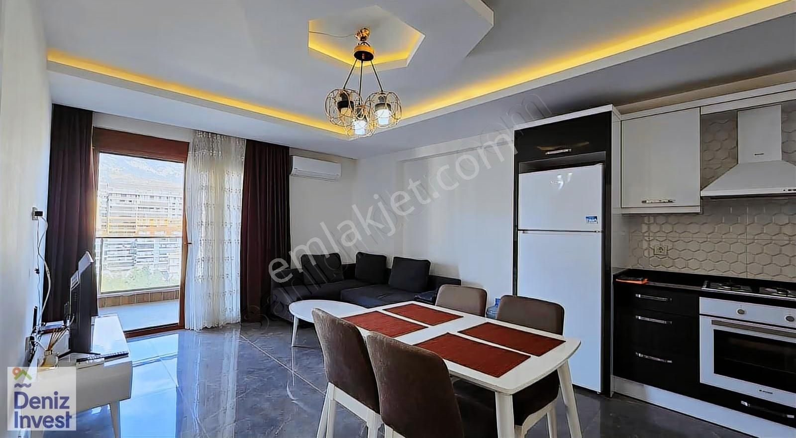 Alanya Mahmutlar Satılık 1+1 Daire , Ful Mobilyalı , Geniş Daire - Görsel 3