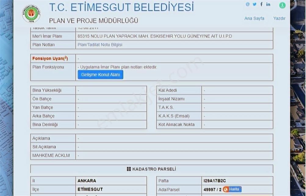 Yapracıkta Eskişehir Yoluna Yakın 3.3 Emsal Satılık Arsa - Görsel 7