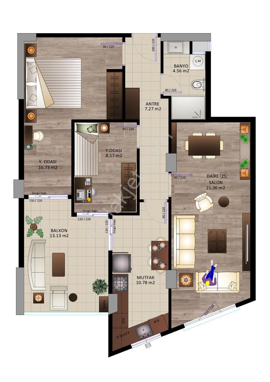 ▃artemin▃idealtepe Işıklarda Ön Cephe Balkonlu 2.kat 103m² 2+1 - Görsel 8