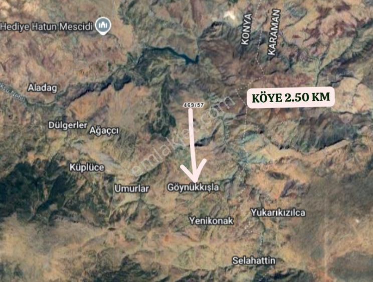 Konya Hadim Göynükkışla Köyünde 1.678 M² Bağ Satılıktır - Görsel 4