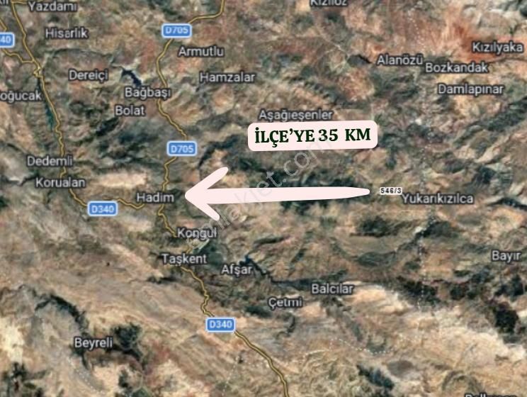 Konya Hadim Göynükkışla Köyünde 766 M² Tarla Satılıktır - Görsel 5