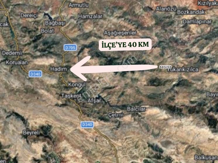 Konya Hadim Göynükkışla Köyünde 1.202 M² Tarla Satılıktır - Görsel 6