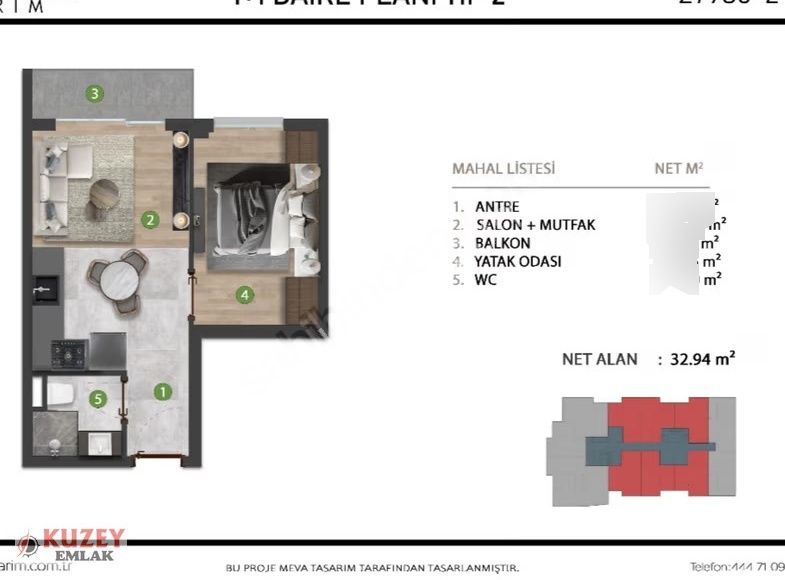 Kuzey Emlak'tan Dikmen'de 1+1 Süper Lüks Satılık Daireler