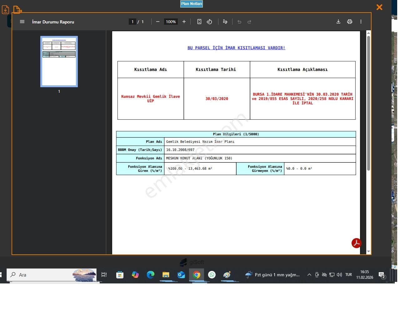 Bursa Gemlik Gençali Mahallesi Kumsaz Da Satılık Arsa - Görsel 6