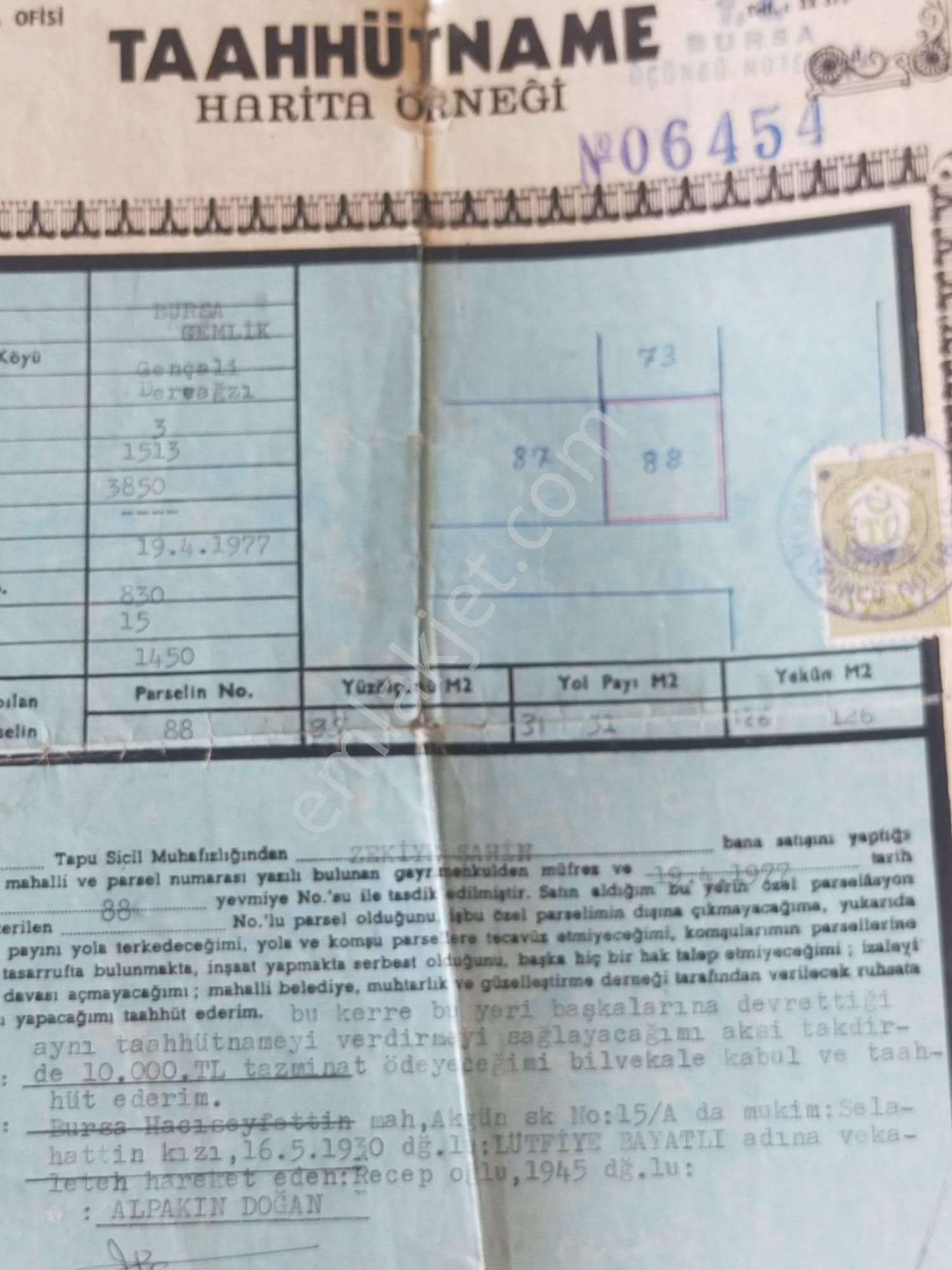 Bursa Gemlik Gençali Mahallesi Kumsaz Da Satılık Arsa - Görsel 8