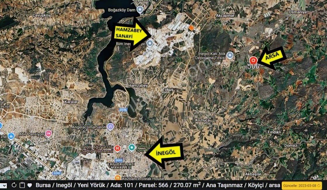 İnegöl Yeni Yörük Mahallesinde Konut Yapımına Uygun Satılık Arsa - Görsel 8
