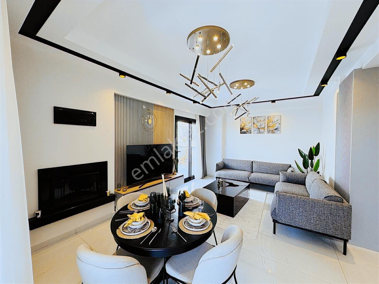 Kuşadası Davutlar'da Şömineli Müstakil Havuzlu 3+1 Sıfır Villa - Görsel 6