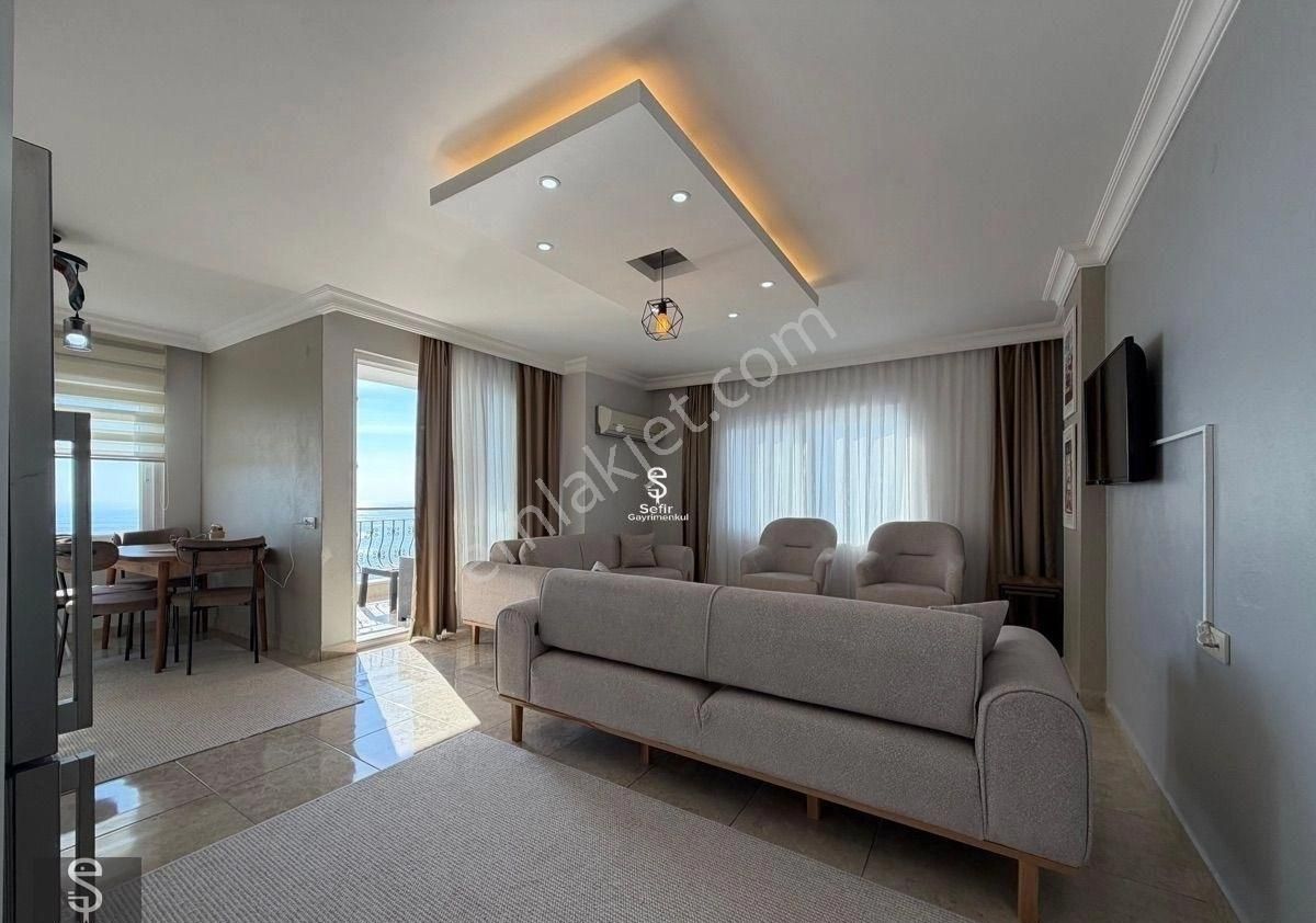 Alanya Dinekte Kiralık 2+1 Full Deniz Manzaralı Geniş Daire - Görsel 17