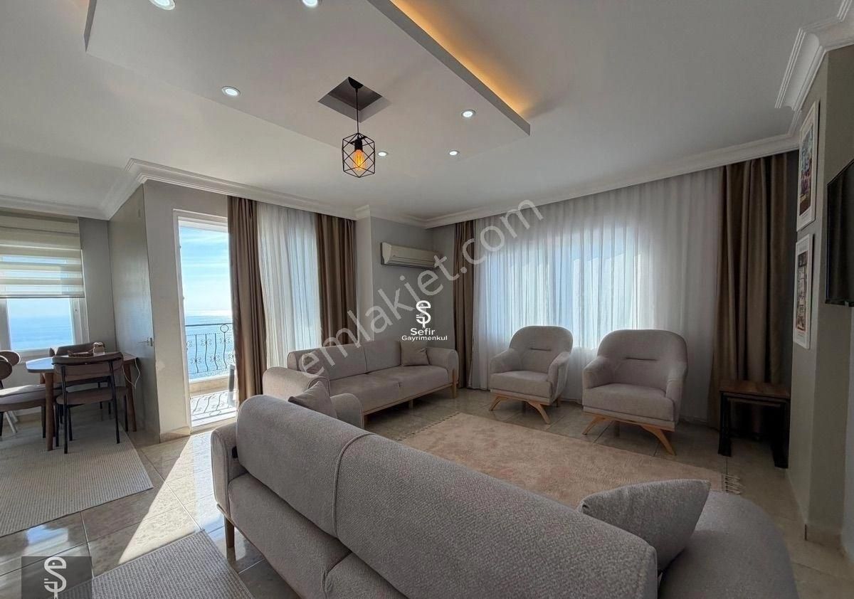 Alanya Dinekte Kiralık 2+1 Full Deniz Manzaralı Geniş Daire - Görsel 13