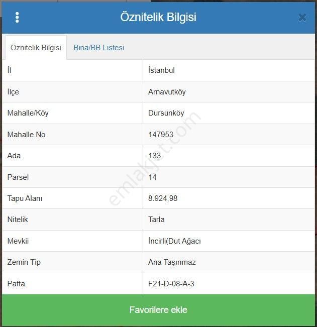 Arnavutköy Dursunköy Tek Tapu 8924.98m2 Z+3 Kat İmarlıdır - Görsel 2