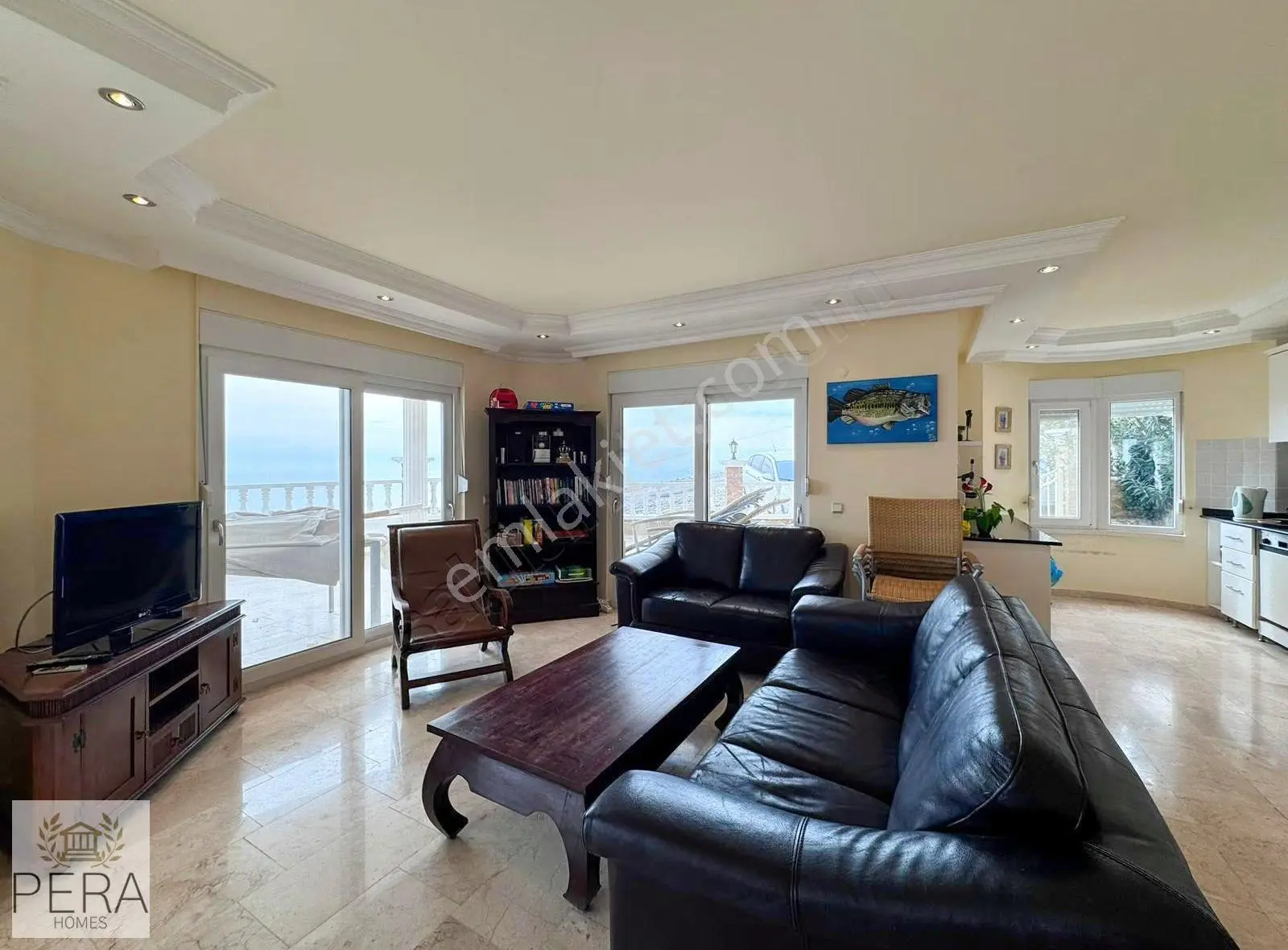 Alanya Bektaş Manzaralı Kiralık Müstakil Havuz 3+1 Eşyalı Villa - Görsel 2
