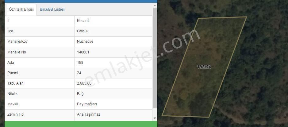 Gölcük Nüzhetiye'de Satılık 2605 M2 Doğa Manzaralı Yatırımlık Tarla - Görsel 5