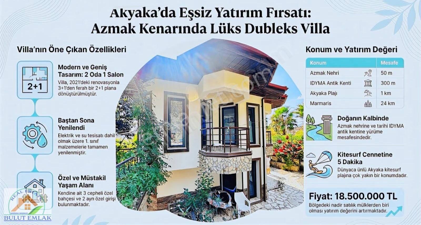 Akyaka Azmağına 30m. Lüks Dubleks Villa - Yatırım Fırsatı - Görsel 11