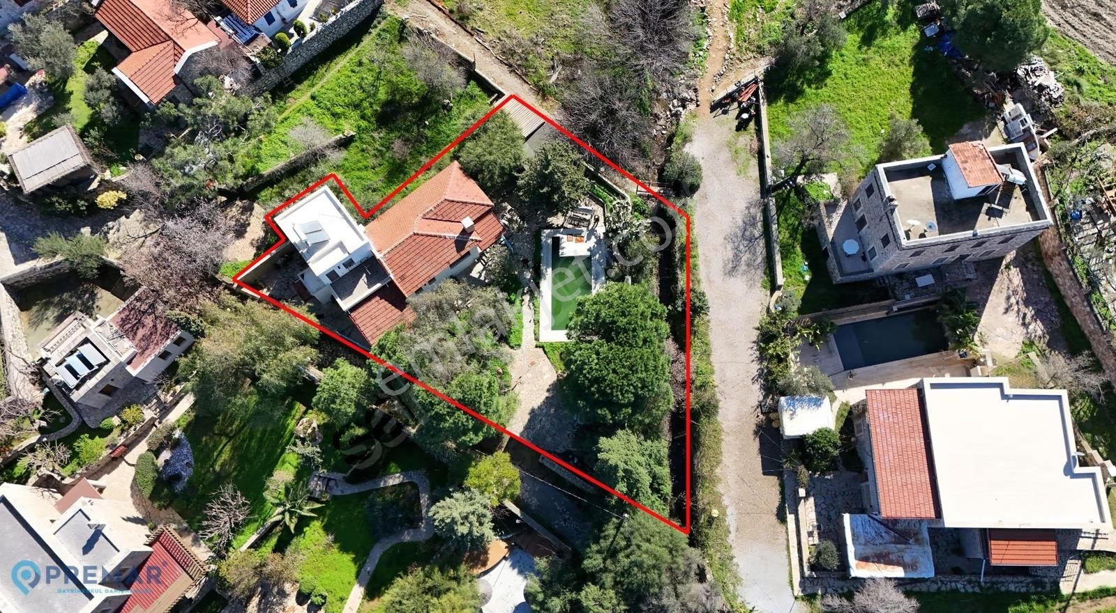 Premar Datça Eski Datça'da 618m2 Arsa'da Havuzlu Bahçeli Villa - Görsel 9