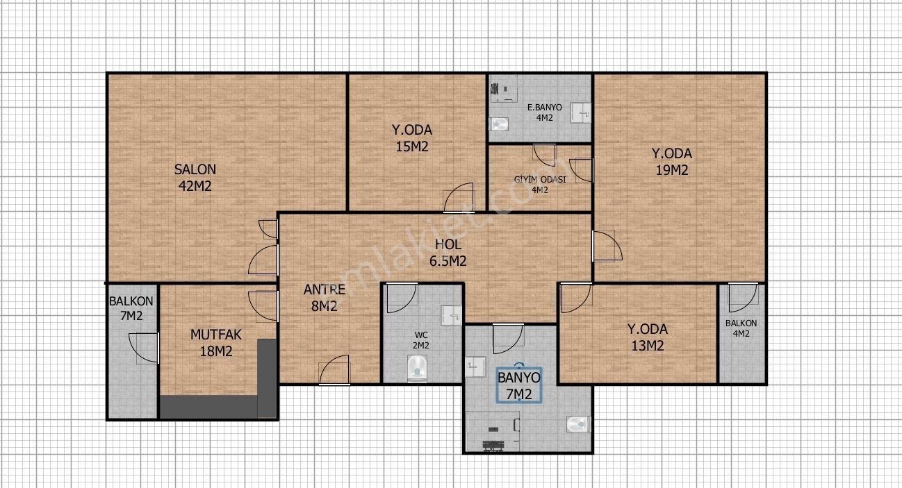 Havuzlu Site Atakum Baha Konakları Satılık 3+1 Daire - Görsel 32