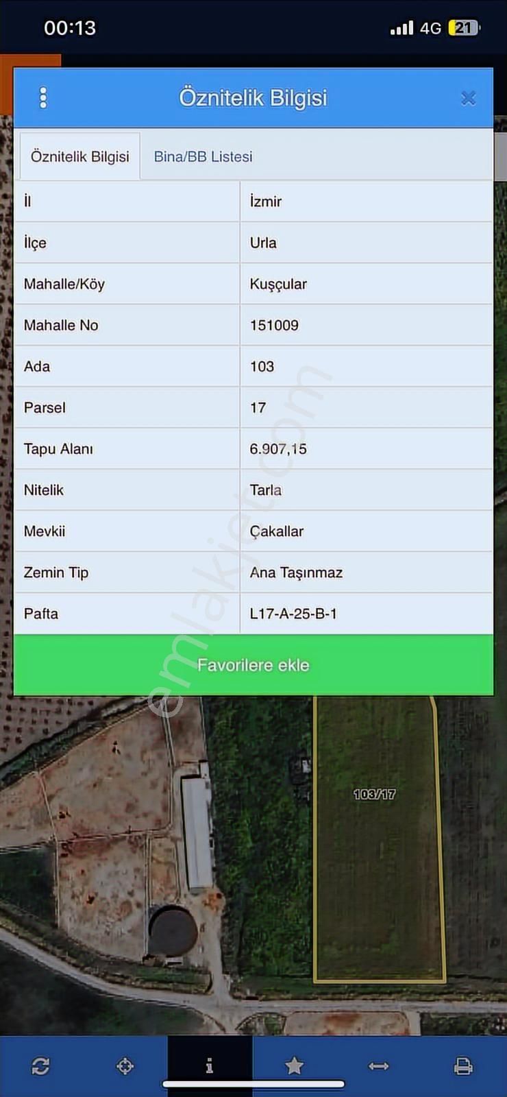 Urla Kuşçular Da 6907 M2 Satılık Tarla - Görsel 8