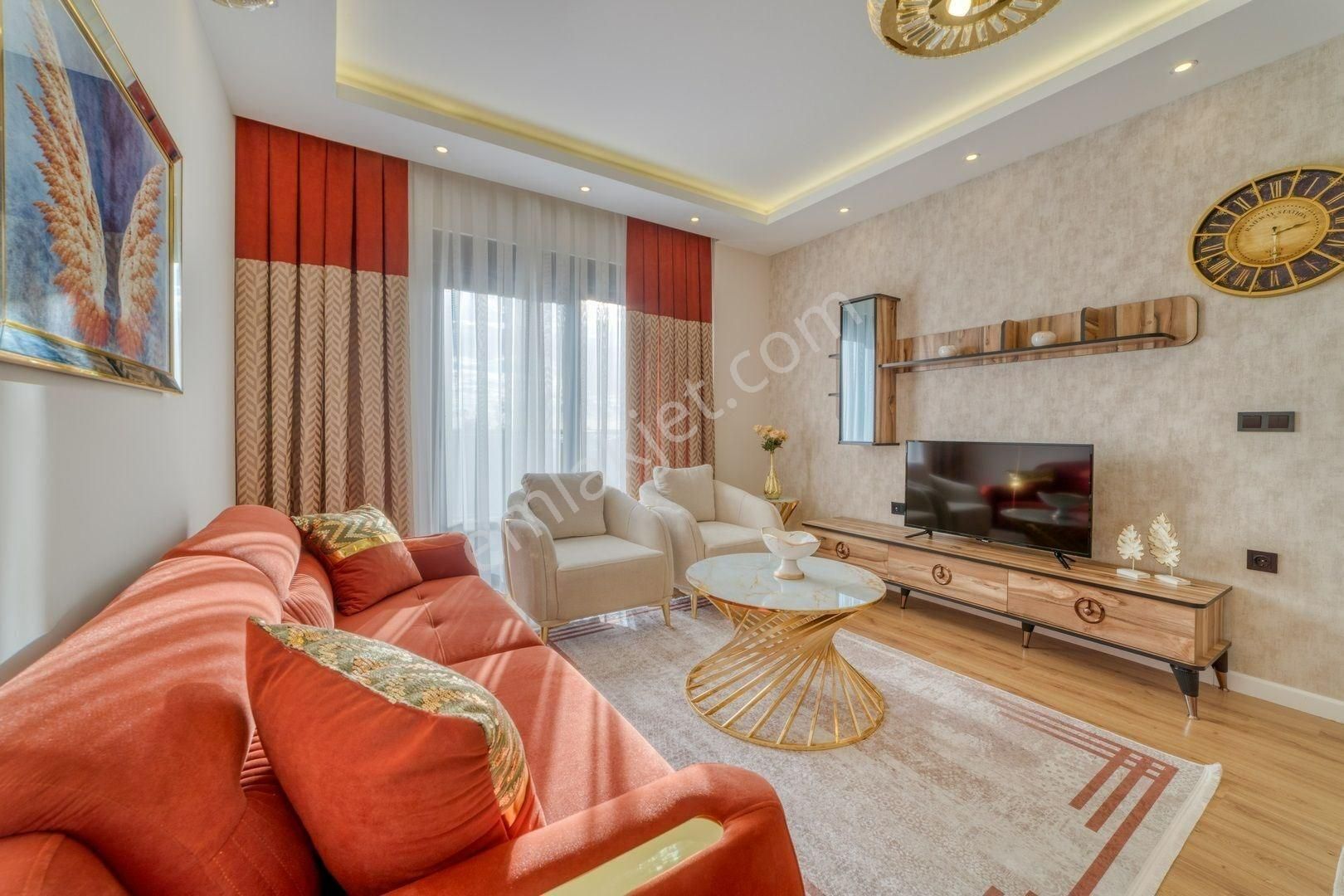 Alanya Kestel’de Deniz Manzaralı, Eşyalı 1+1 Daire - Görsel 13