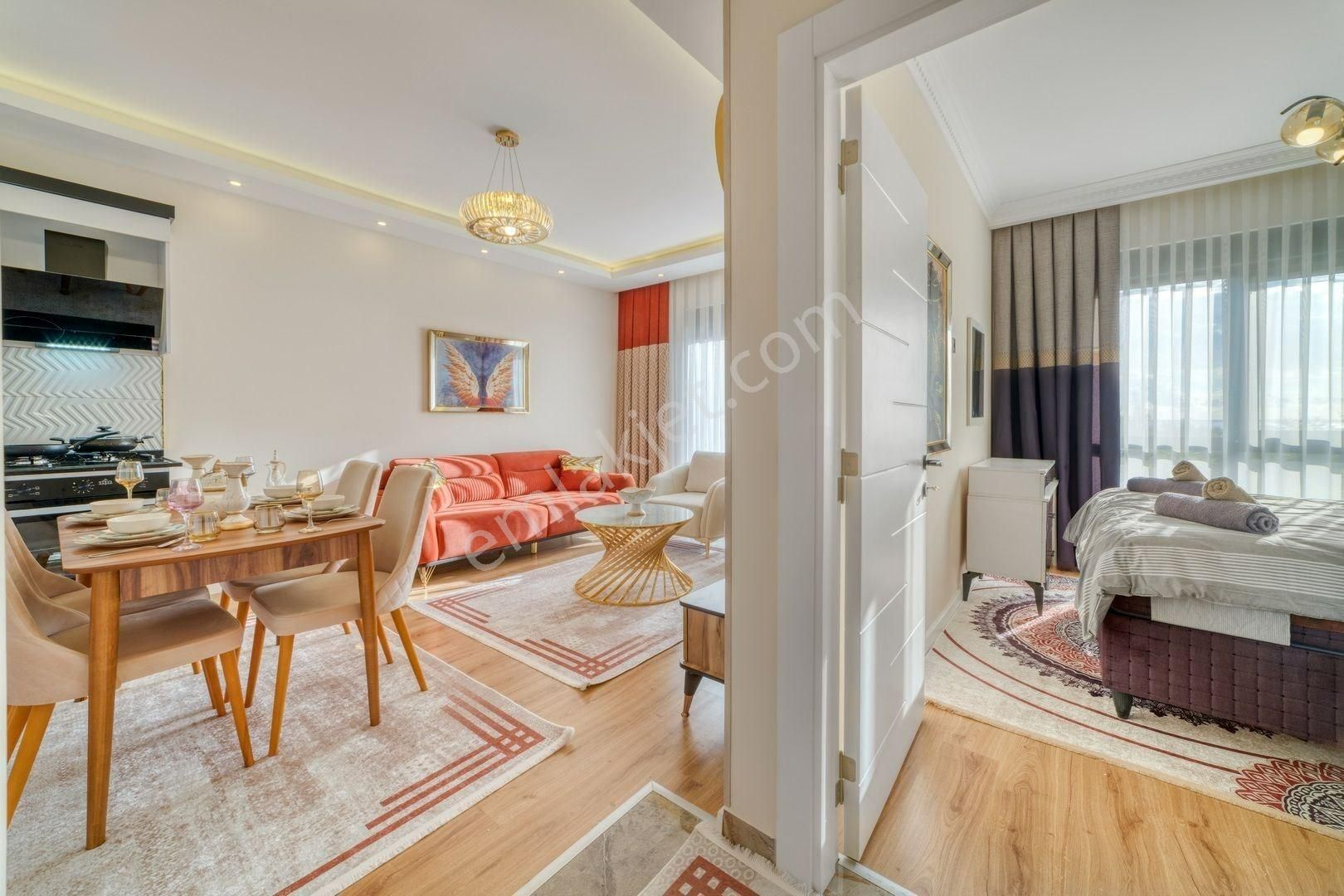 Alanya Kestel’de Deniz Manzaralı, Eşyalı 1+1 Daire - Görsel 6