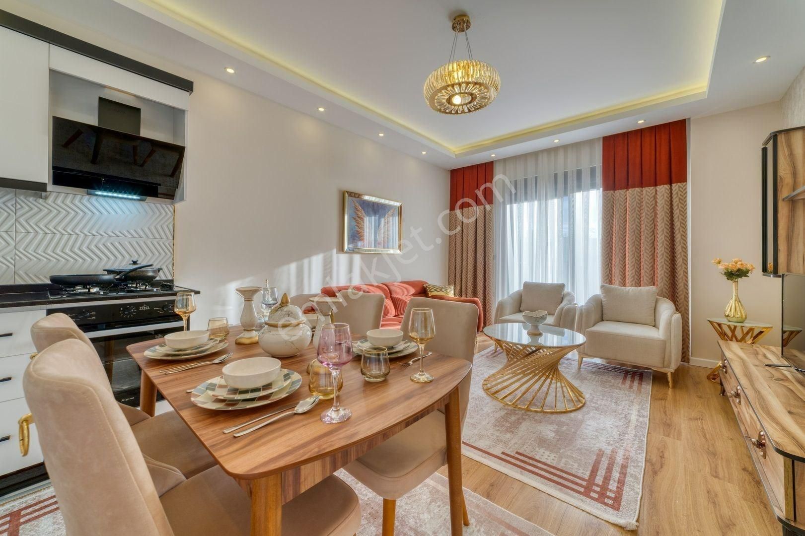 Alanya Kestel’de Deniz Manzaralı, Eşyalı 1+1 Daire - Görsel 11