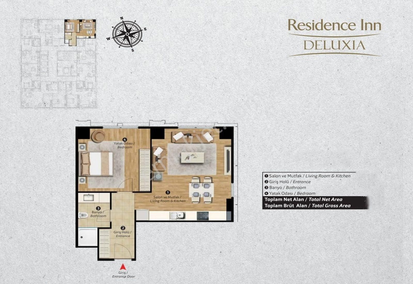 Bahçeşehir Inn Deluxıa Rezidansta, Sıfır, 1+1, 78m2, Lüx Daire ... - Görsel 25