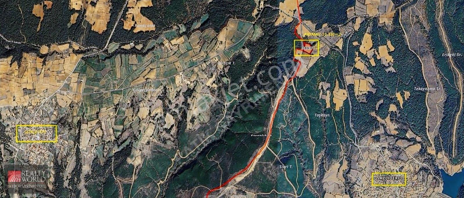 Sazlıdere Gökçetepe Arası Yola Sıfır Satılık 10,330m2 Arazi - Görsel 2