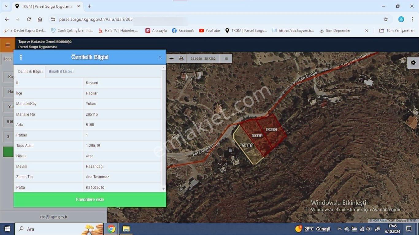 Mazaka Cıty'den Hacılar Kergah Cd Satılık 1205 M2 Villa Parsel - Görsel 15