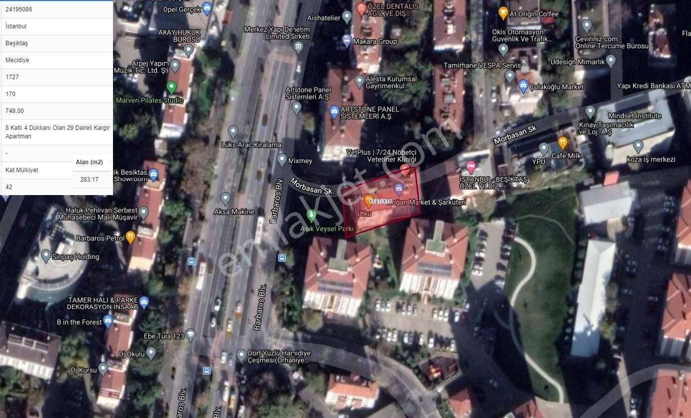 Balmumcu Barbaros Bulvarı Ve Aşık Veysel Parkına Cepheli Dükkan - Görsel 2