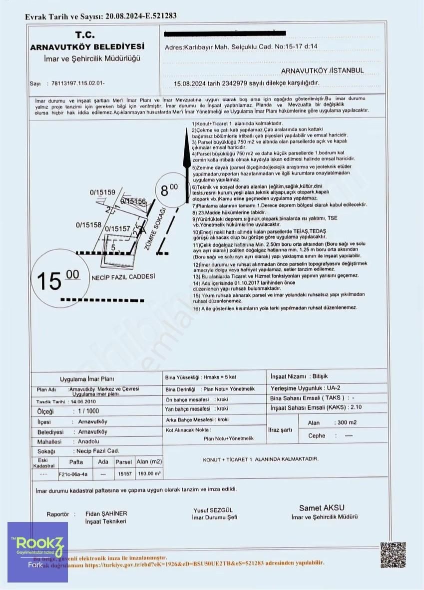 Arnavutköy Arsa Ticari+konut 183 Metrekare - Görsel 3