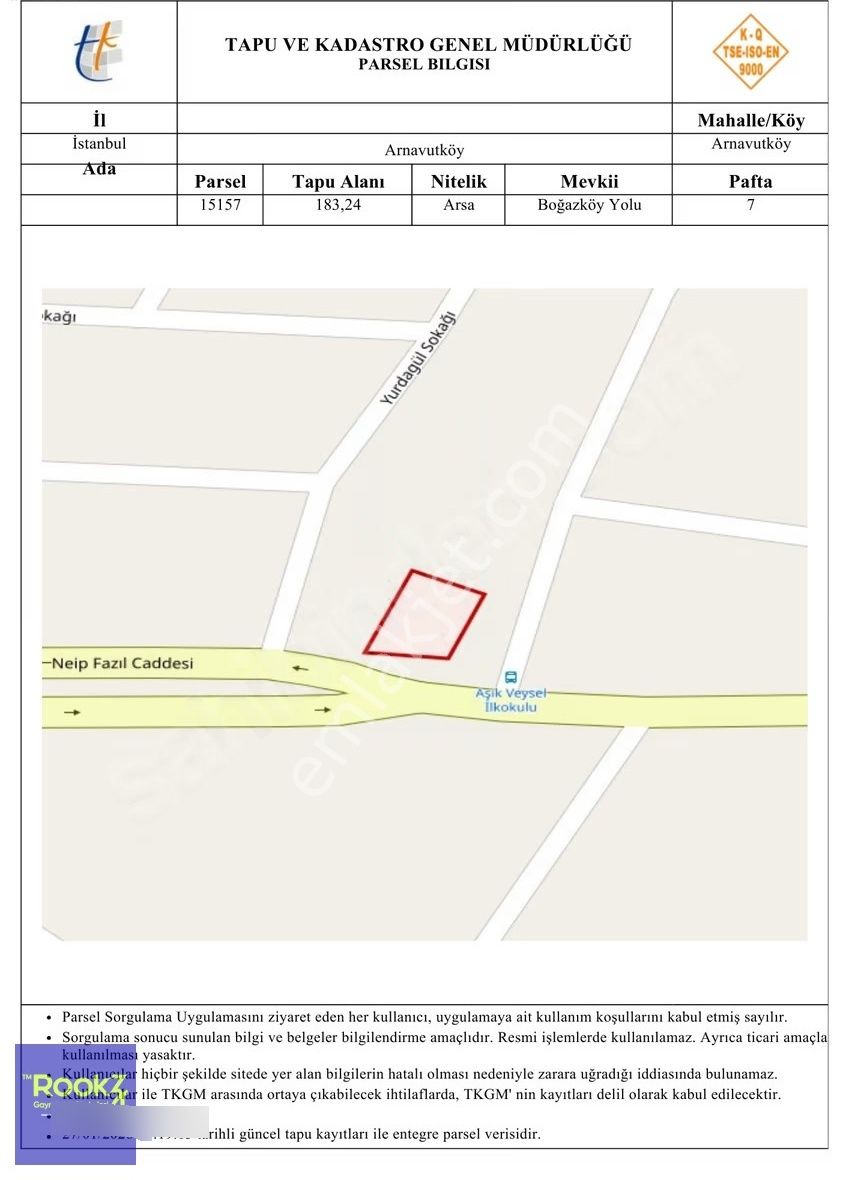 Arnavutköy Arsa Ticari+konut 183 Metrekare - Görsel 2