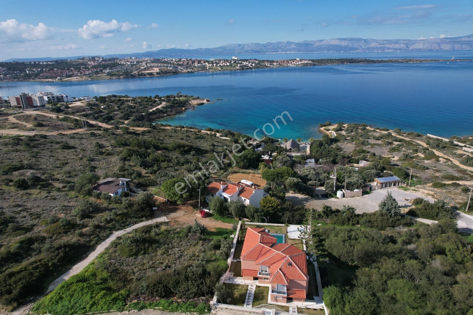 Çeşme Dalyanda Deniz Manzaralı Satılık Villa - Görsel 9