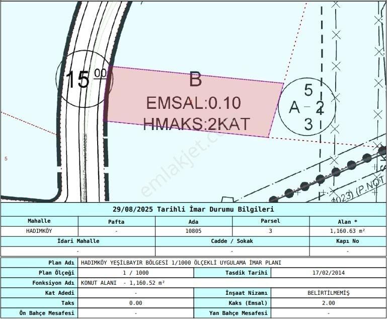 Arnavutköy Hadımköyde Satılık 464 M² İmarlı Arsa - Görsel 21